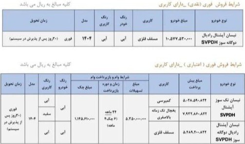 فروش فوری سایپا مهر ۱۴۰۴ / با اقساط ۲۴ ماهه ۳۰ روزه خودرو بخرید + لینک