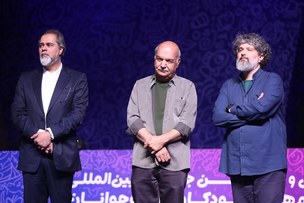 ایرج طهماسب و عمو پورنگ در اختتامیه جشنواره فیلم کودک + تصاویر