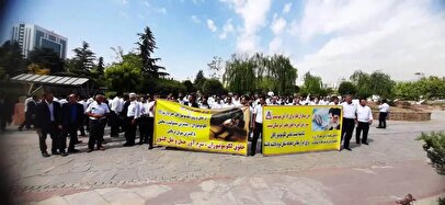 تجمع اعتراضی لکوموتیورانان در تهران