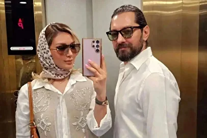 لباس هندی بازیگر جذاب تاسیان و همسر بهرام رادان با اکسسوری‌های خاص+ عکس