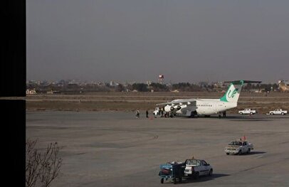 سانجه برای هواپیمای فوکر ۱۰۰ آسمان در فرودگاه مشهد + تصویر