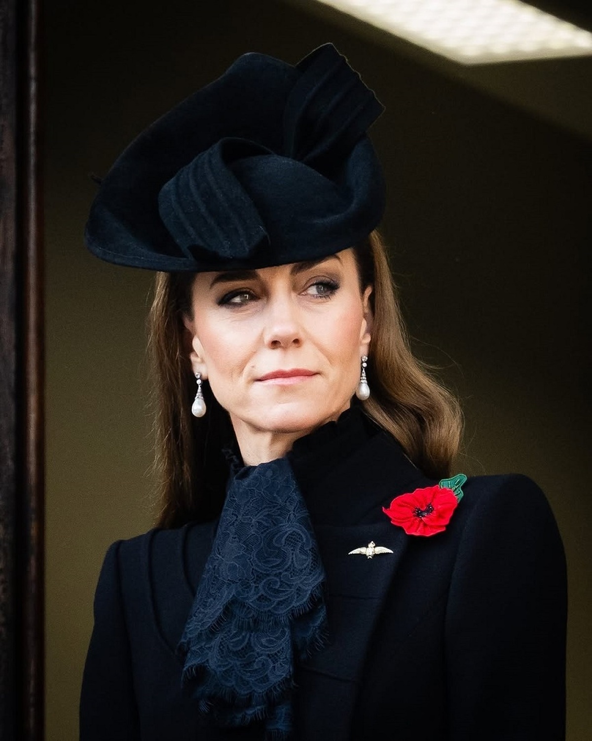 استایل مشکی کیت میدلتون در مراسم سرباز گمنام، چشم‌ها را خیره کرد+ عکس