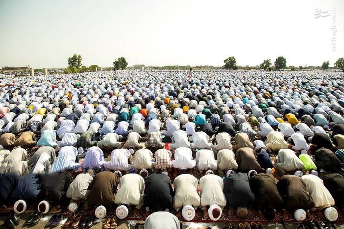 اقامه نماز طلب باران در قزوین+ عکس