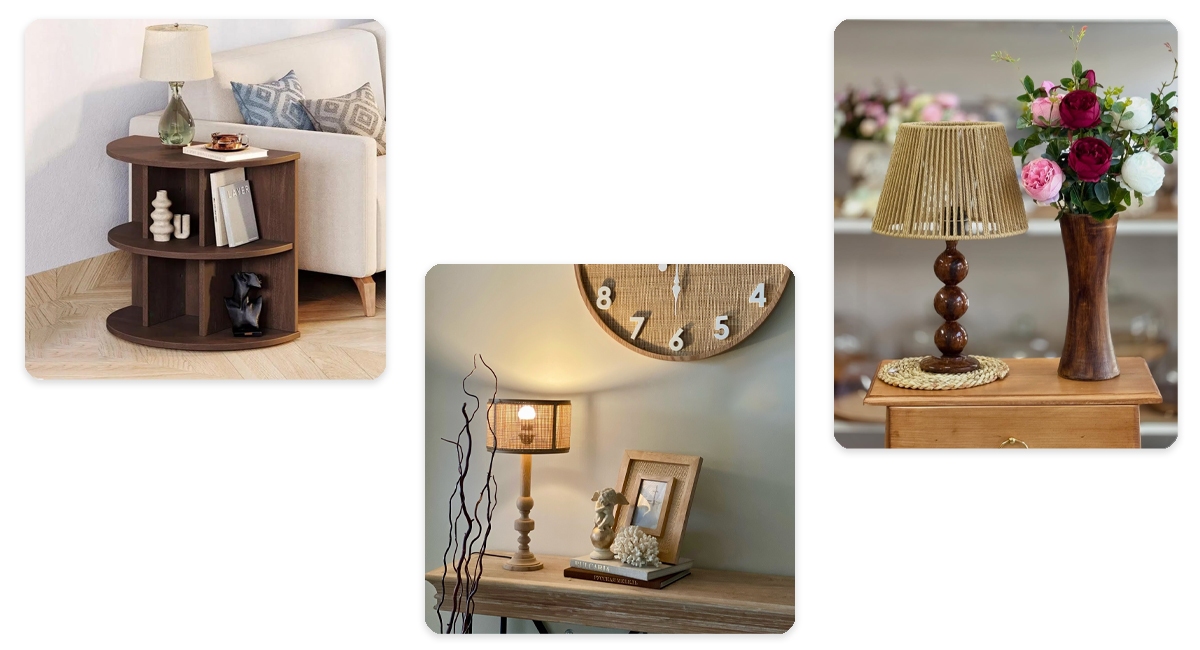 ۱۰ ایده جالب برای ستکردن آباژور چوبی با وسایل خانه ۱۰ ایده جالب برای ستکردن آباژور چوبی با وسایل خانه