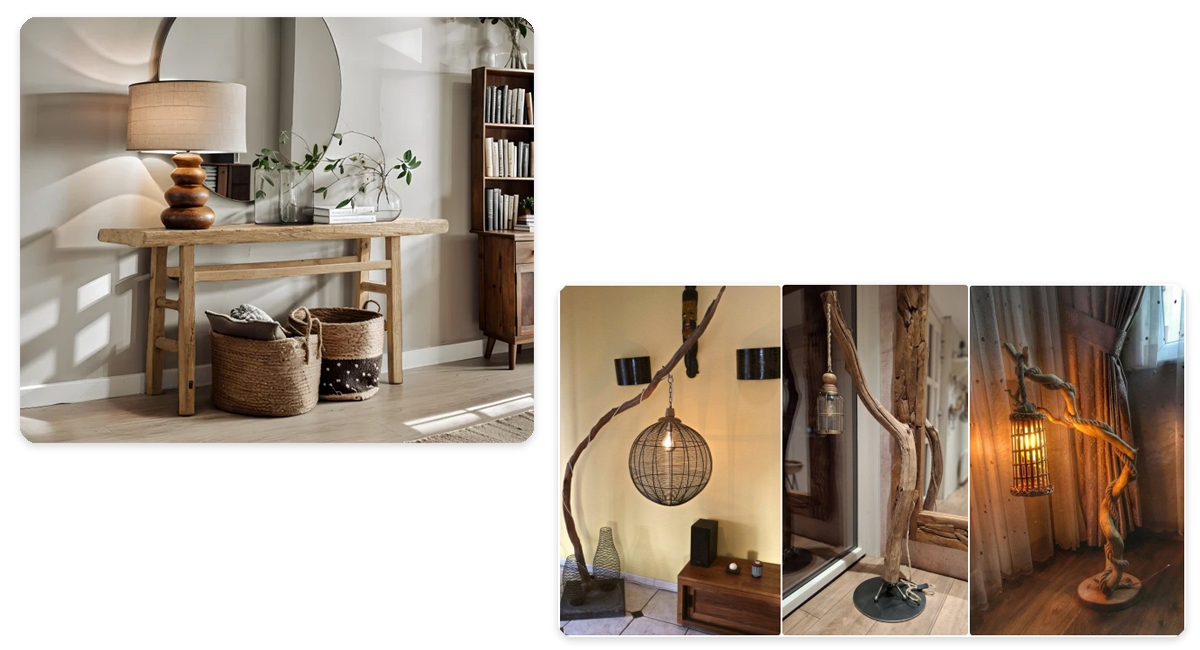 ۱۰ ایده جالب برای ستکردن آباژور چوبی با وسایل خانه ۱۰ ایده جالب برای ستکردن آباژور چوبی با وسایل خانه