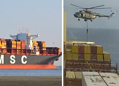 نیروی دریایی سپاه یک کشتی اسرائیلی را در تنگه هرمز توقیف کرد+ فیلم