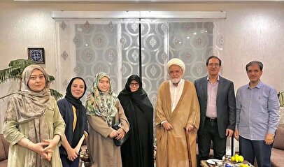 دیدار کروبی با فرزندان میرحسین موسوی + تصویر