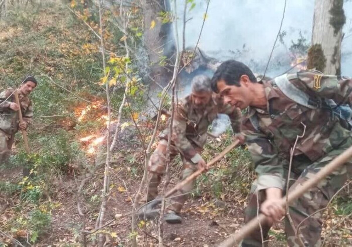 آخرین وضعیت مهار آتش در جنگل‌های الیت