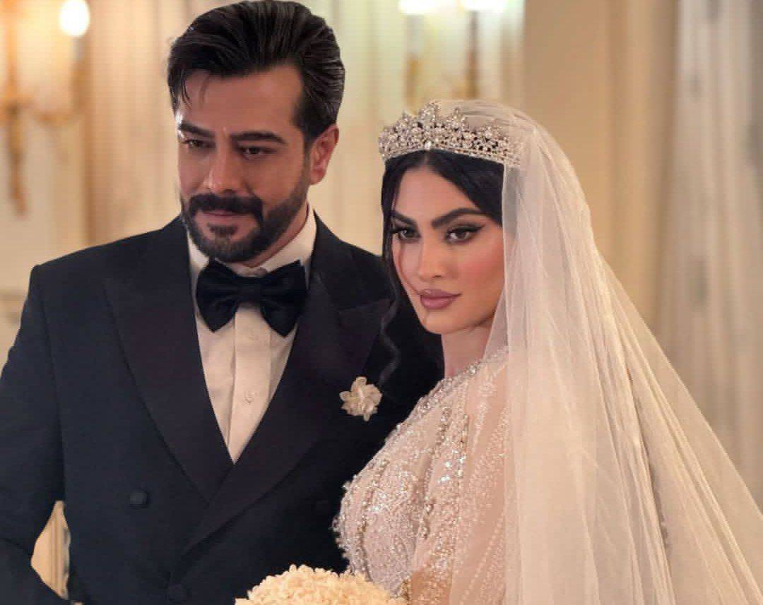 نگاهی به لباس عروس مریم مومن / خانم بازیگر با لباس عروس ترند سلطنتی درخشید + عکس