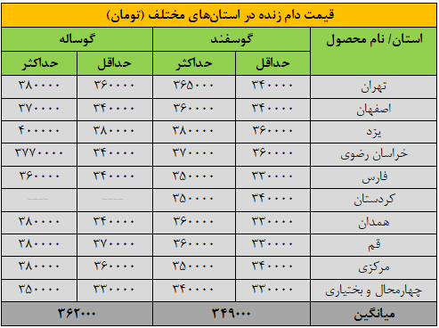 قیمت جدید دام زنده اعلام شد / گوسفند و گوساله گرانتر شدند قیمت جدید دام زنده اعلام شد / گوسفند و گوساله گرانتر شدند