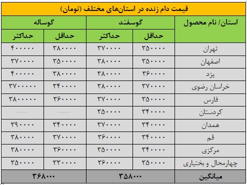 قیمت دام‌زنده در ۲۴ آذر ۱۴۰۴ اعلام شد / قیمت عجیب گوسفند و گوساله