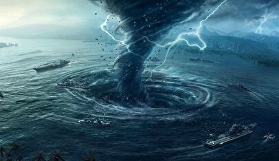 گردباد دریایی در خلیج فارس/ وقوع یک پدیده بسیار نادر در منطقه + فیلم