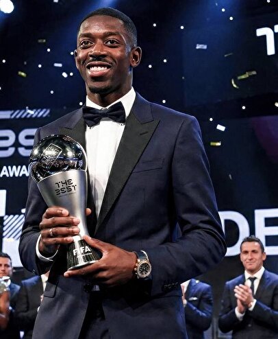 عثمان دمبله بهترین بازیکن سال ۲۰۲۵ از نگاه فیفا+ عکس