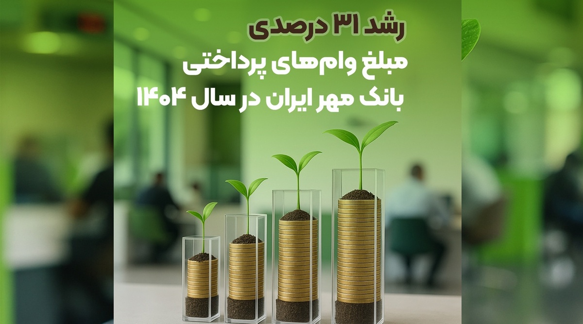 رشد ۳۱ درصدی مبلغ وام‌های پرداختی بانک مهر ایران در سال ۱۴۰۴