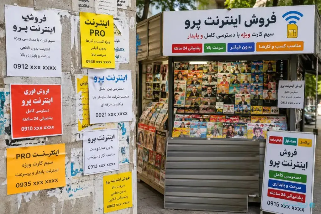 تصویر جنجالی از فروش اینترنت پرو در کنار خیابان + عکس تصویر جنجالی از فروش اینترنت پرو در کنار خیابان + عکس