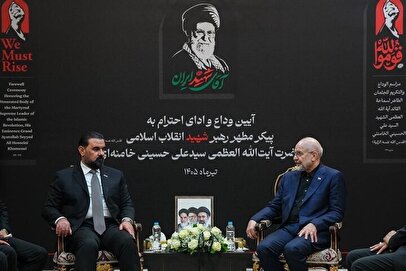 اظهارات قالیباف درباره تفاهم مدیریت تنگه هرمز در دیدار با رئیس مجلس عراق