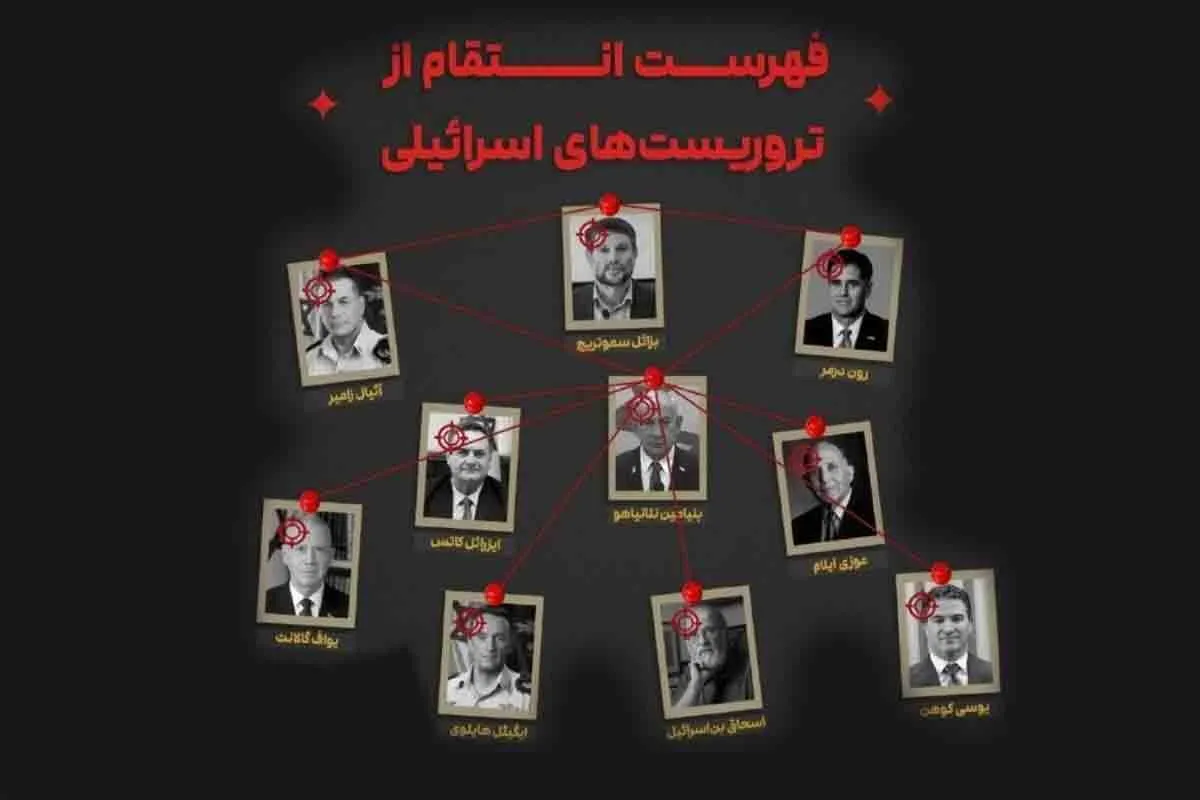 لیست انتقام ایران منتشر شد / این مقامات اسرائیلی کشته خواهند شد!