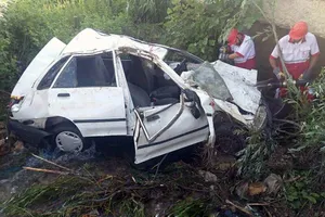 سانحه تلخ در گلستان / سقوط خودرو به رودخانه جان ۵ نفر را گرفت