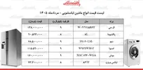 قیمت جدید انواع ماشین لباسشویی در بازار | لباسشویی ۹ کیلویی ایرانی و خارجی را چند بخریم؟ + جدول ۲۰ مرداد ۱۴۰۵