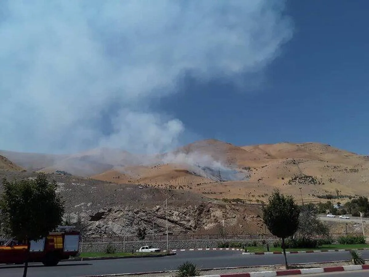 آتش‌سوزی گسترده در کوه آبیدر سنندج