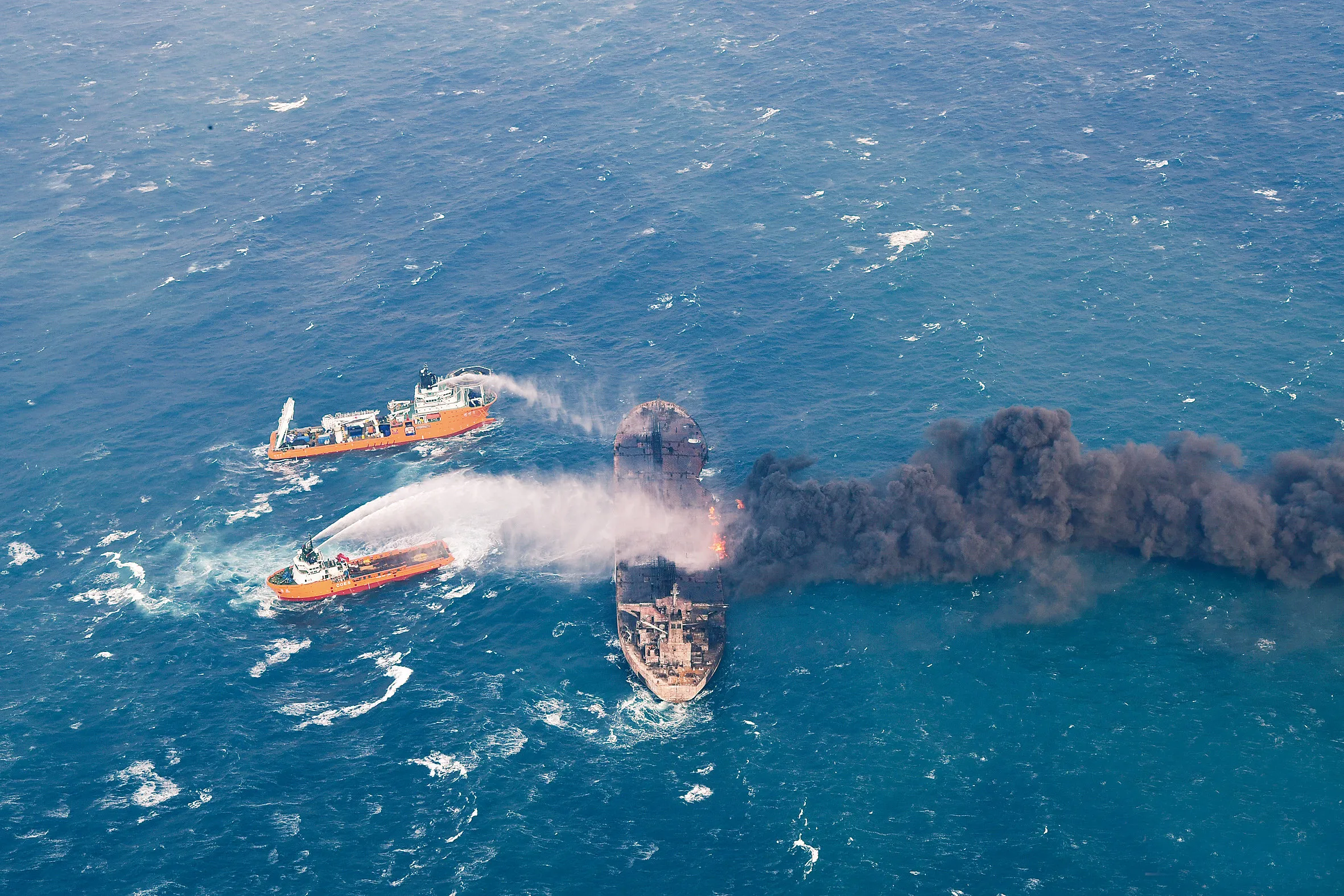 2 Bodies, Black Box Recovered From Burning Iranian Vessel