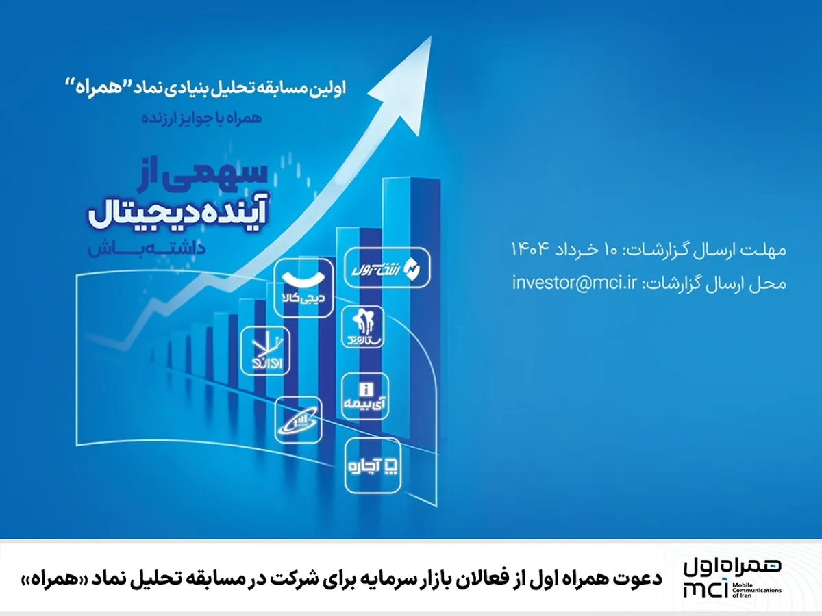 دعوت همراه اول از فعالان بازار سرمایه برای شرکت در مسابقه تحلیل نماد «همراه»