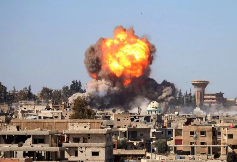 Syrian army and allies step up bombing of rebels in Deraa city