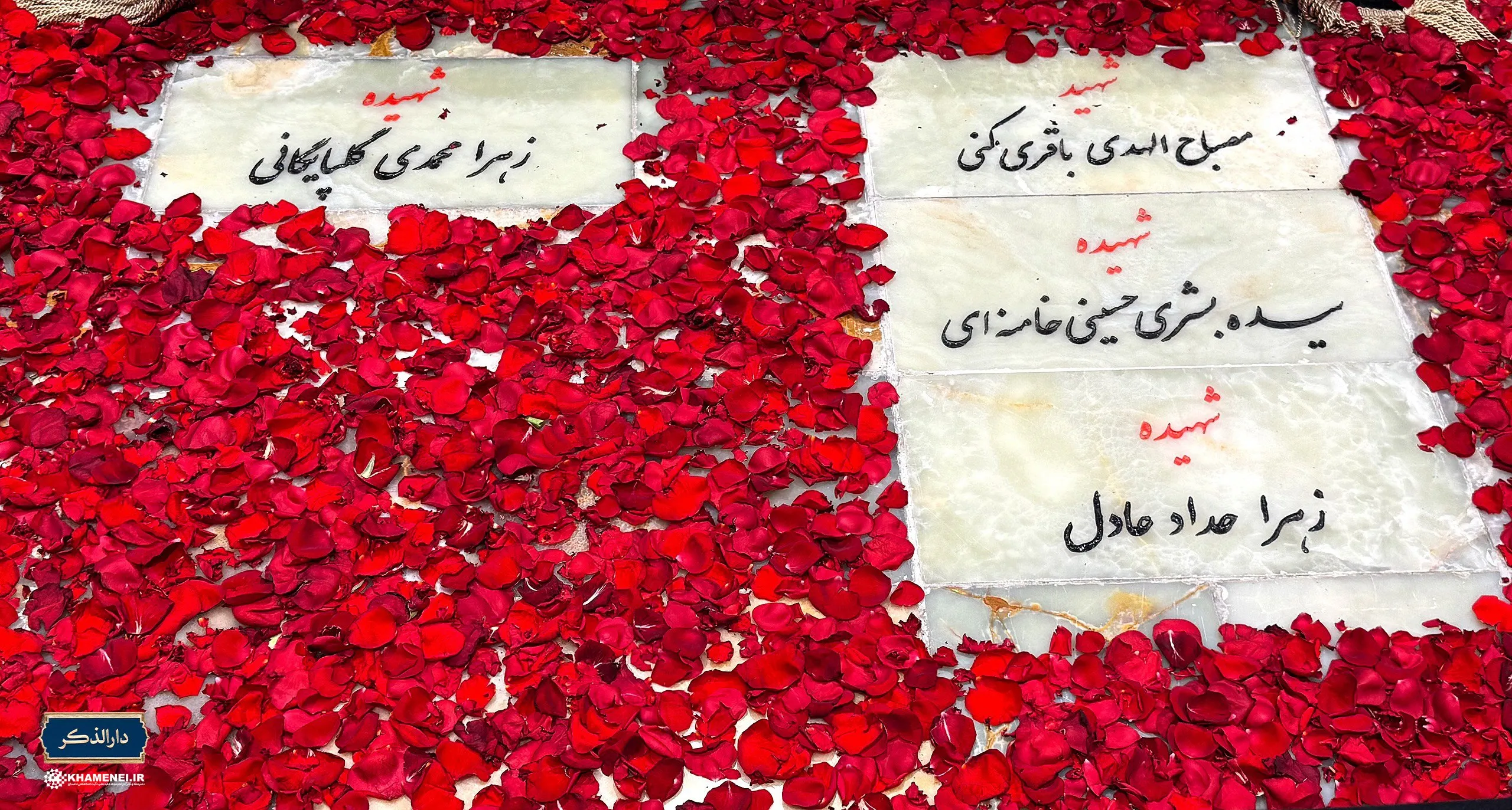 تصویر دیده‌نشده از مزار شهدای خانواده رهبر شهید + عکس