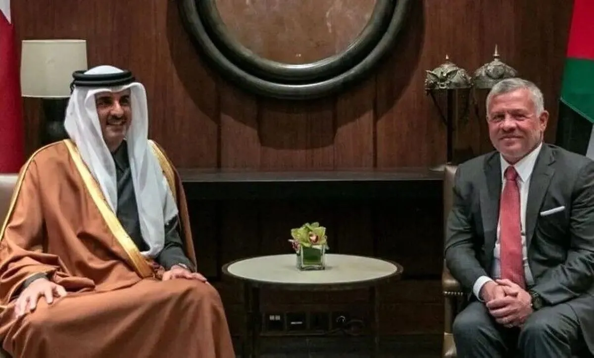 دیدار امیر قطر و پادشاه اردن در دوحه / رایزنی درمورد توقف جنگ و بازگشت به مذاکرات