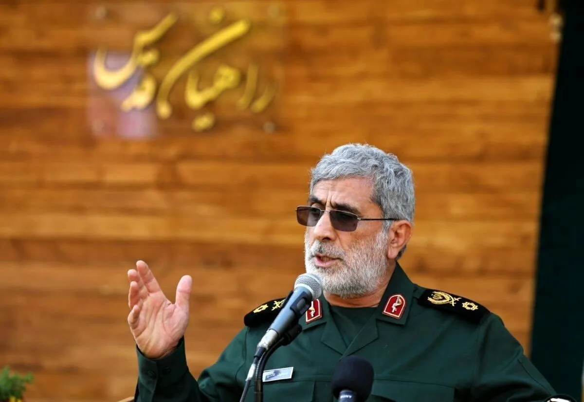 سردار قاآنی: ایران کما فی السابق در کنار فلسطین می‌ایستد