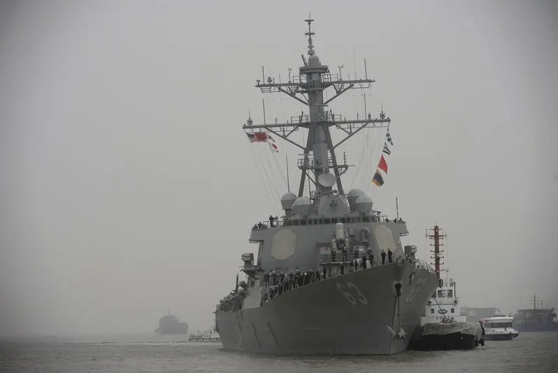 U.S. warship in operation near disputed island in South China Sea