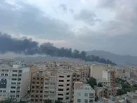 فوری / ستون دود و آتش‌سوزی گسترده در هرمزگان