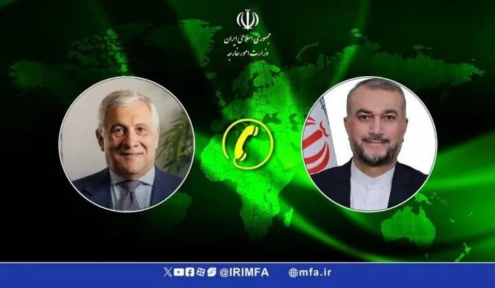 تماس تلفنی وزیر امور خارجه ایتالیا با امیرعبداللهیان