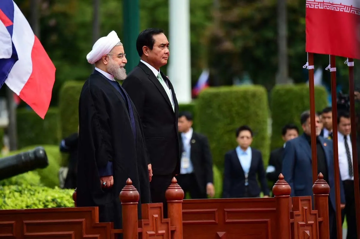 Thai PM welcomes President Rouhani in Bangkok